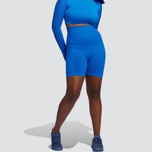 Ivy Park X Adidas Vibrant Blue Women's High-Waist work out Shorts